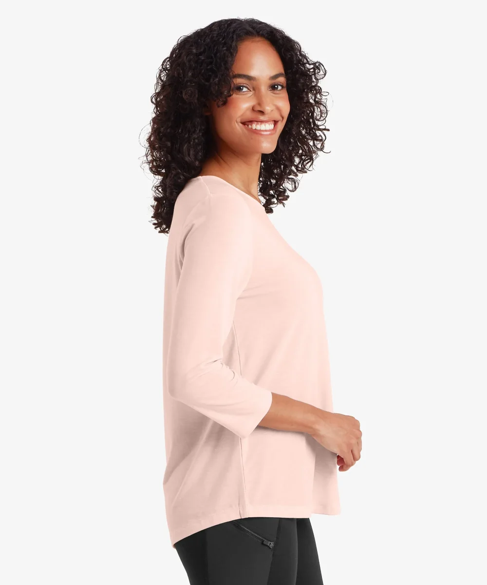 Asha 3 Quarter Sleeve Top - Light Rose Gold – Bild 5